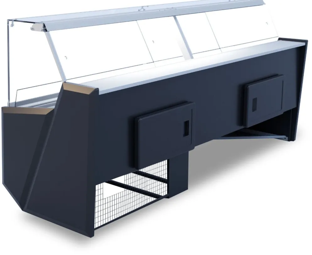 Kühltheke PICO statische Kühlung grün schwarz 1500x860x1220mm
