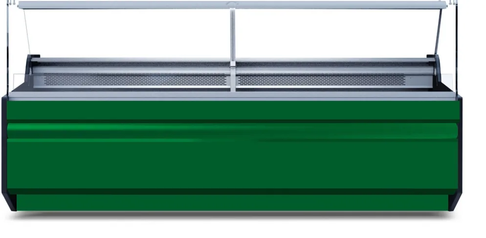 Kühltheke PICO statische Kühlung grün schwarz 1500x860x1220mm