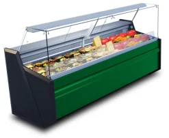 Kühltheke PICO statische Kühlung grün schwarz 1500x860x1220mm