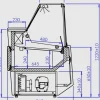 Kühltheke PICO statische Kühlung rot schwarz 2520x860x1220mm