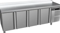 Kühltisch Classic KT 4300 mit Aufkantung, 4 Türen GN 1/1, 2242x700x850mm