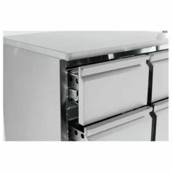 Kühltisch Compact Line Edelstahl, 4 Schubladen, 900x700x875mm