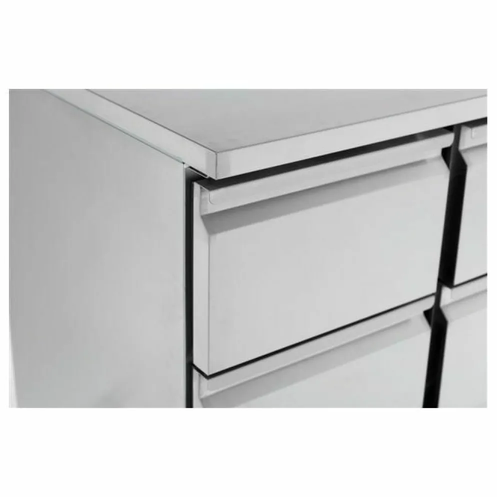 Kühltisch Compact Line Edelstahl, 4 Schubladen, 900x700x875mm