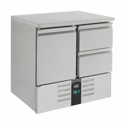 Kühltisch Compact Line mit 1 Tür und 2 Schubladen, 900x700x875mm