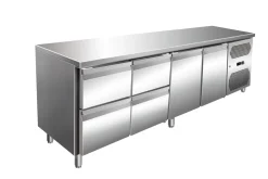 Kühltisch KT-VIP mit 4 Schubladen und 2 Türen, 2.230x700x860 mm