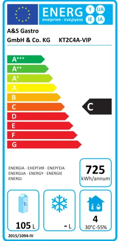 Kühltisch KT-VIP mit 4 Schubladen und Aufkantung, 1.360x700x960mm