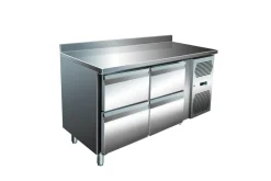 Kühltisch KT-VIP mit 4 Schubladen und Aufkantung, 1.360x700x960mm