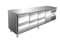 Kühltisch KT-VIP mit 6 Schubladen und 1 Tür , 2.230x700x860 mm