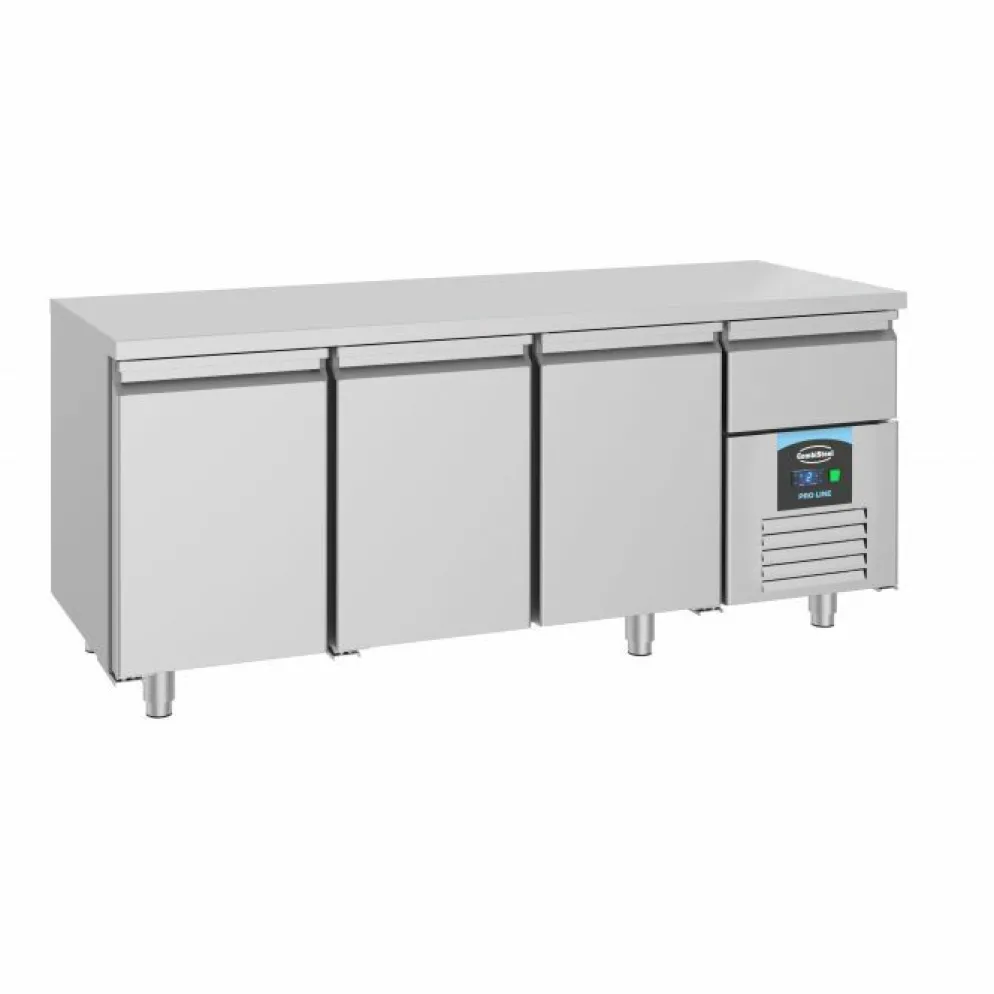 Kühltisch ProLine 700 mit 3 Türen 474 L, 1865x700x850mm