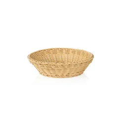 Korb WEAVER PRO Tischkörbe, Ø 29 cm, Höhe 7 cm, hellbeige, Polypropylen