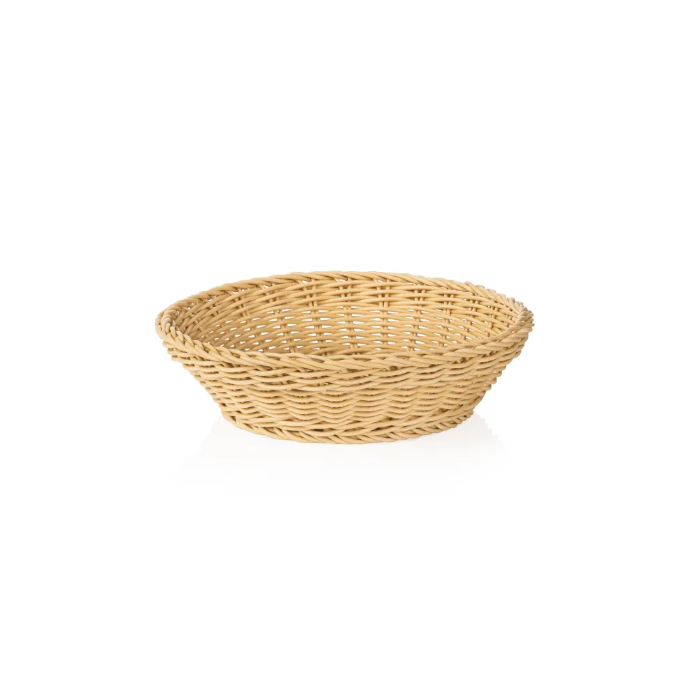Korb WEAVER PRO Tischkörbe, Ø 29 cm, Höhe 7 cm, hellbeige, Polypropylen