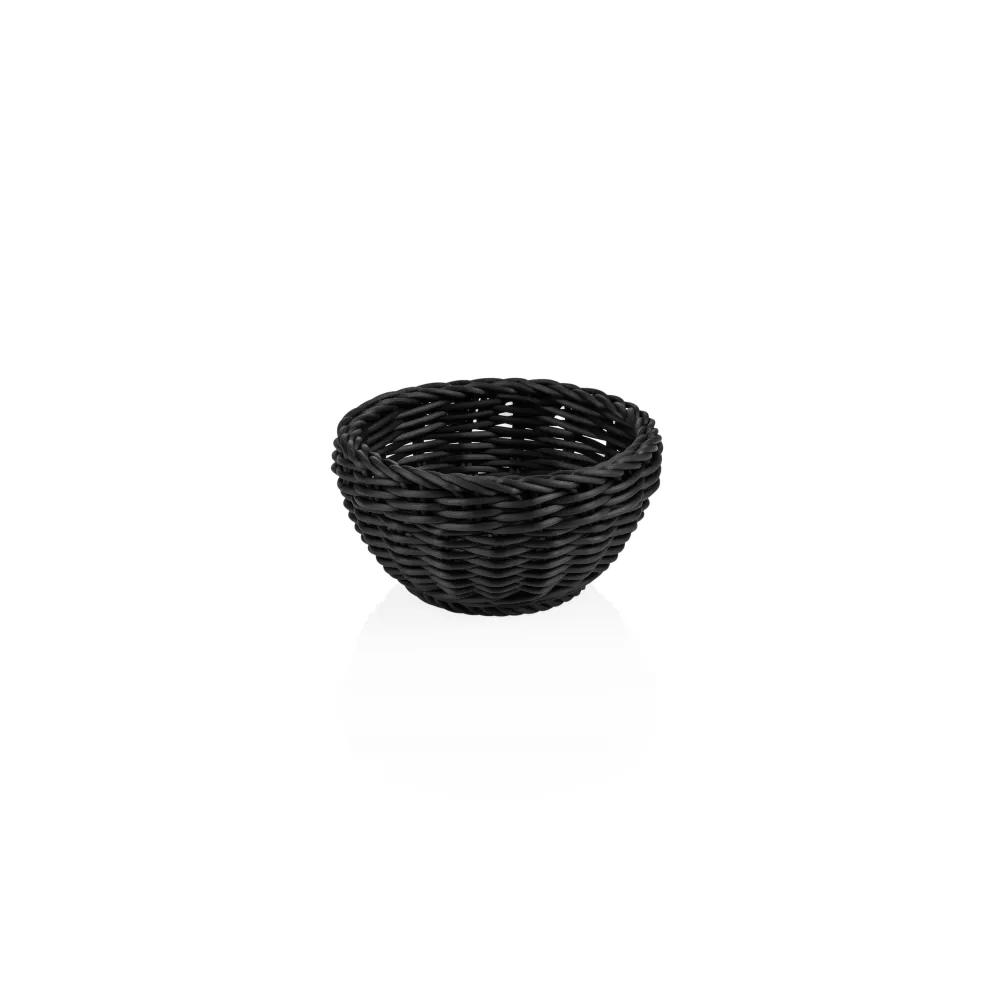 Korb WEAVER PRO Tischkörbe, Ø 16 cm, Höhe 8 cm, schwarz, Polypropylen