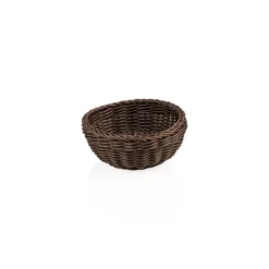 Korb WEAVER PRO Tischkörbe, Ø 20 cm, Höhe 8 cm, braun, Polypropylen
