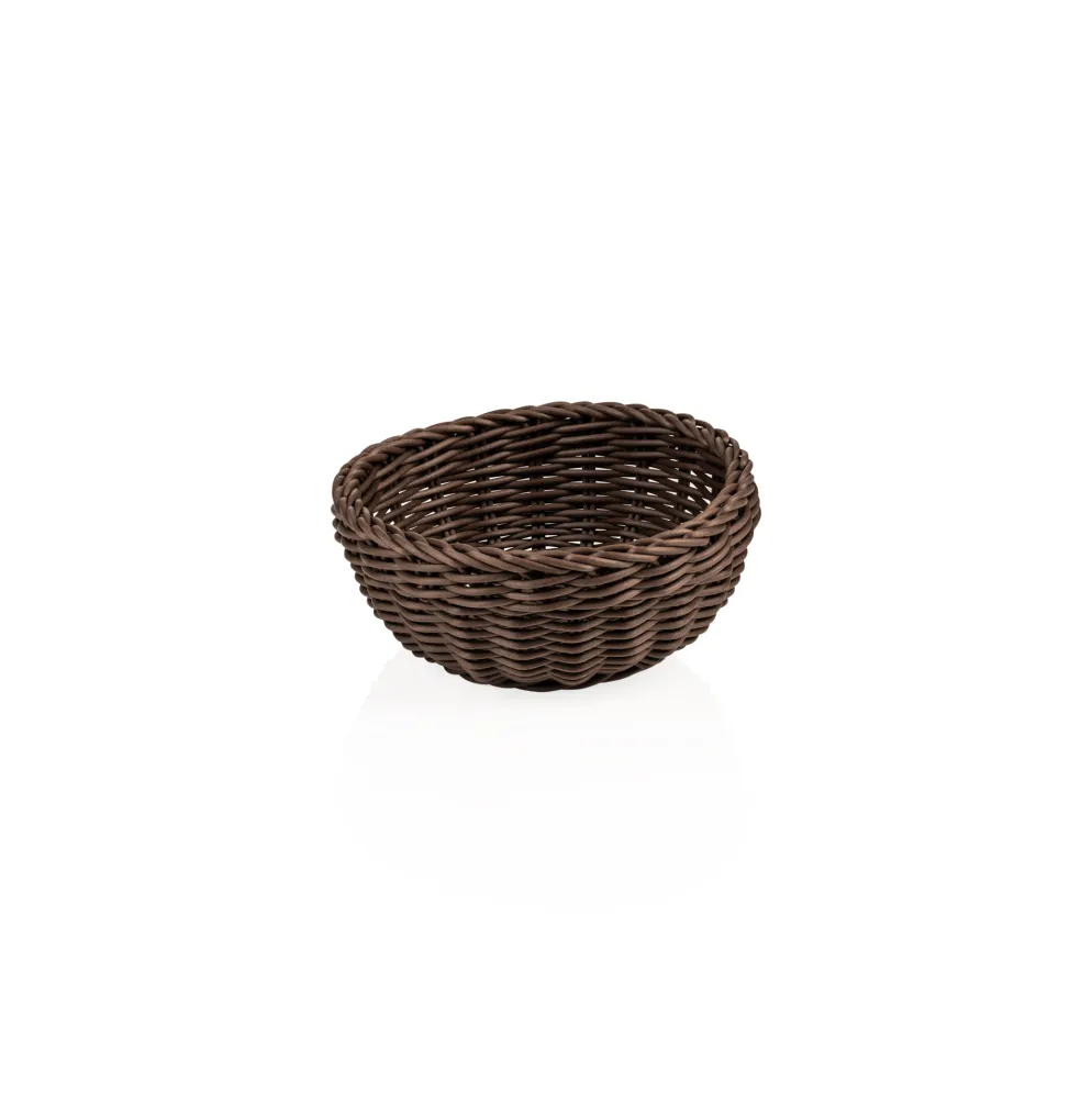 Korb WEAVER PRO Tischkörbe, Ø 20 cm, Höhe 8 cm, braun, Polypropylen