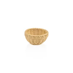 Korb WEAVER PRO Tischkörbe, Ø 16 cm, Höhe 8 cm, hellbeige, Polypropylen