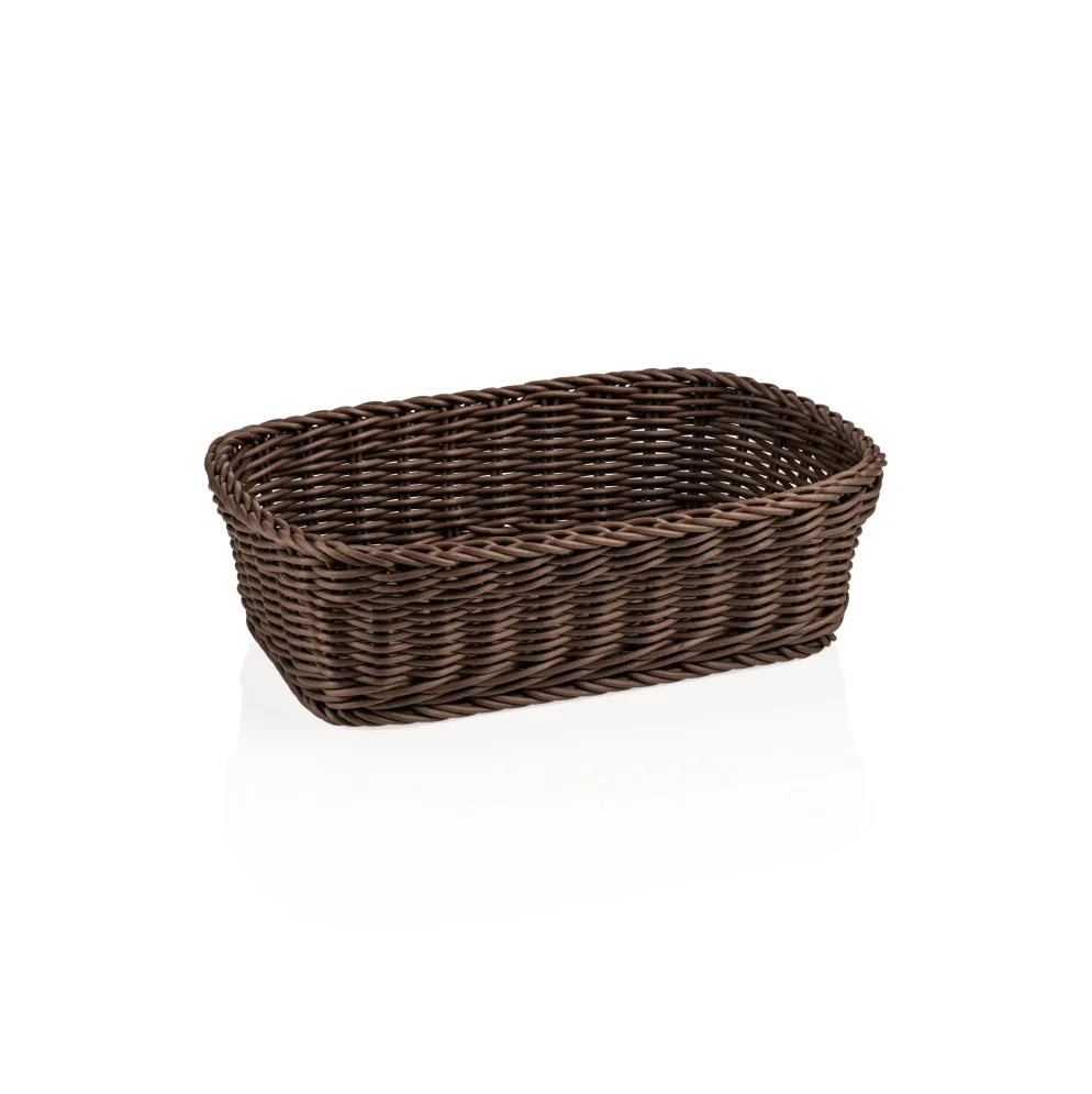 Korb WEAVER PRO Tischkörbe, 31 x 21 x 9 cm, braun, Polypropylen