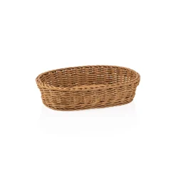 Korb WEAVER PRO Tischkörbe, 32 x 23 x 7 cm, oval, beige, Polypropylen