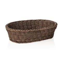 Korb WEAVER PRO Tischkörbe, 28 x 16 x 8 cm, oval, braun, Polypropylen
