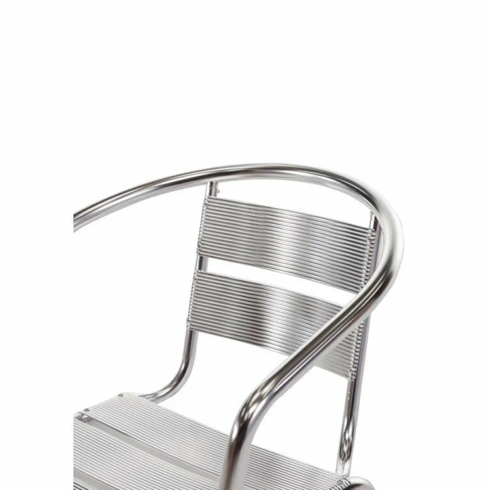 KRISTA Bistrostuhl Aluminium mit Armlehne stapelbar