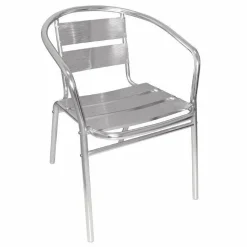 KRISTA Bistrostuhl Aluminium mit Armlehne stapelbar