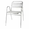 KRISTA Bistrostuhl Gestell und Sitzfläche Aluminium, stapelbar