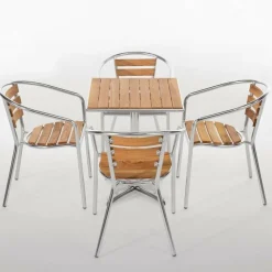 KRISTA Bistrotisch eckig mit Metallgestell 60x60 cm