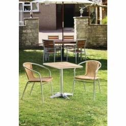 KRISTA Bistrotisch eckig mit Metallgestell 60x60 cm