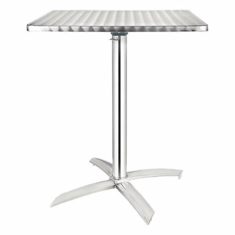 KRISTA Bistrotisch klappbar, Edelstahl Tischplatte 60x60 cm