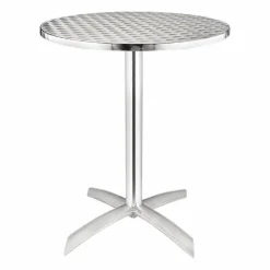 KRISTA Bistrotisch klappbar, Edelstahl Tischplatte rund 60 cm