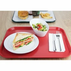 Kristallon Fast-Food-Tablett rot 45 x 35cm