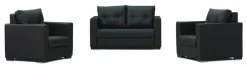 KRISTAL Sofa 2 Sitzer Schwarz