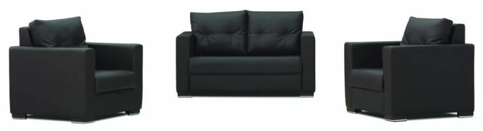 KRISTAL Sofa 2 Sitzer Schwarz