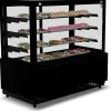 Kuchentheke Kuchenvitrine NERO 1.0 schwarz, 937x790x1400mm