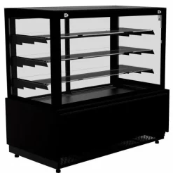 Kuchentheke Kuchenvitrine NERO 1.0 schwarz, 937x790x1400mm