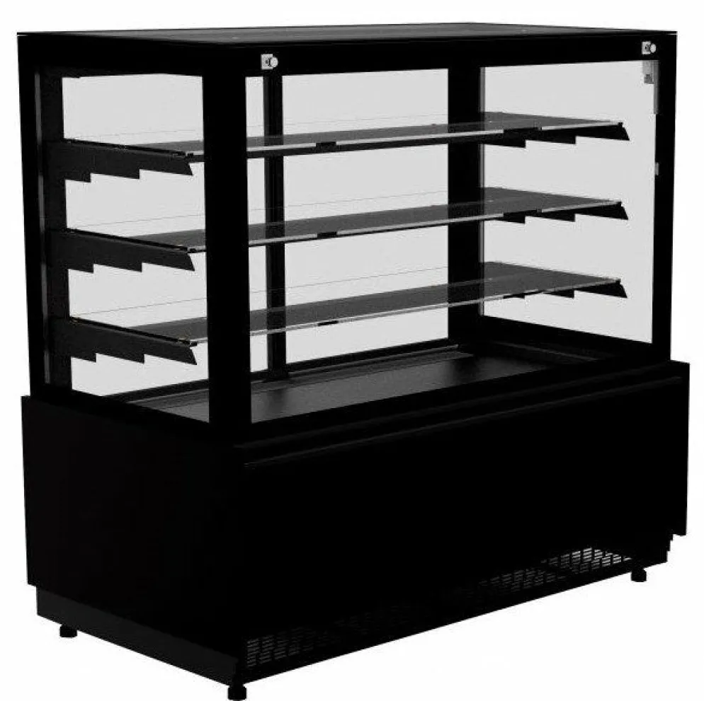 Kuchentheke Kuchenvitrine NERO 1.0 schwarz, 937x790x1400mm