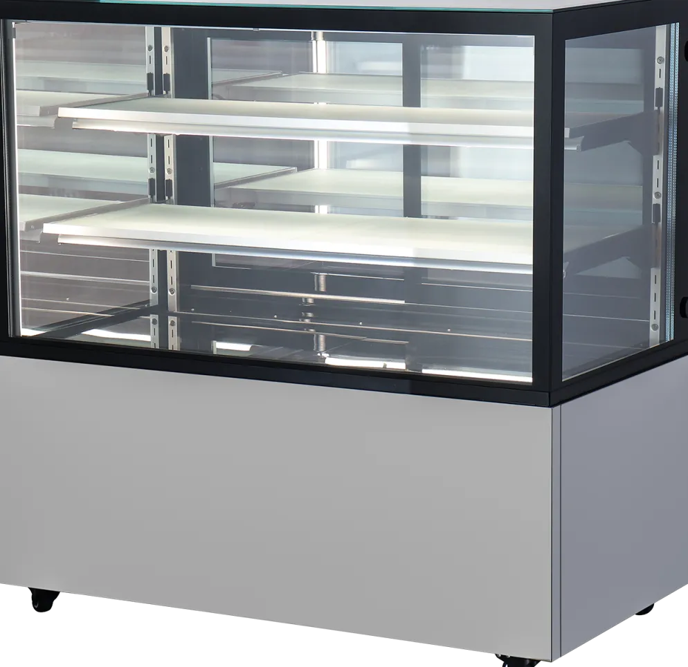 Kuchen- und Tortenvitrine Cube 120 mit Glasschiebetüren 1215 mm