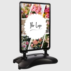 Kundenstopper SNE505 für Blumenläden Floristen mit A1-Plakat & Logo
