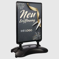 Kundenstopper SNE150 für Neu-Eröffnungen mit A1-Plakat & Logo