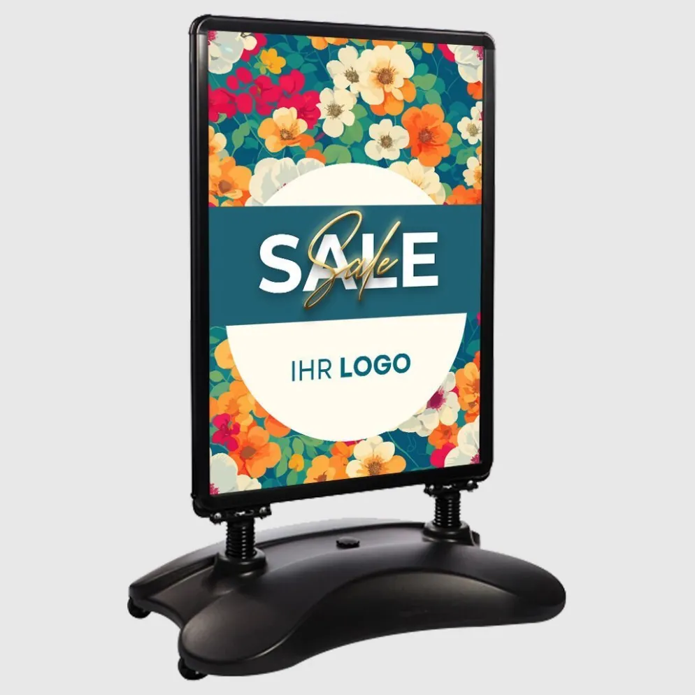 Kundenstopper SNE510 „SALE“ für Blumenläden Floristen mit A1-Plakat & Logo
