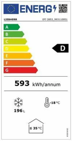 Liebherr Gewerbe Gefriertruhe Tiefkühltruhe EFI 2853 mit Glasschiebedeckel