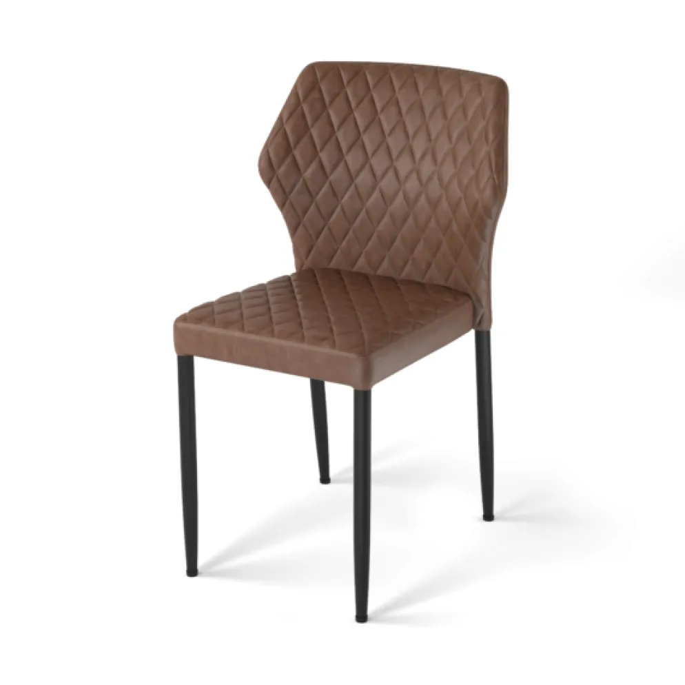 Louis Stapelstuhl Cognac, gepolstert, feuerhemmend, 49x57,5x81,5cm