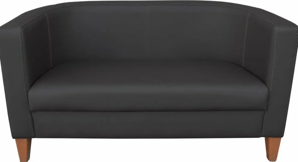 Lounge Cocktailsessel Lucy PRO Schwarz, 2 Sitzer 130 cm