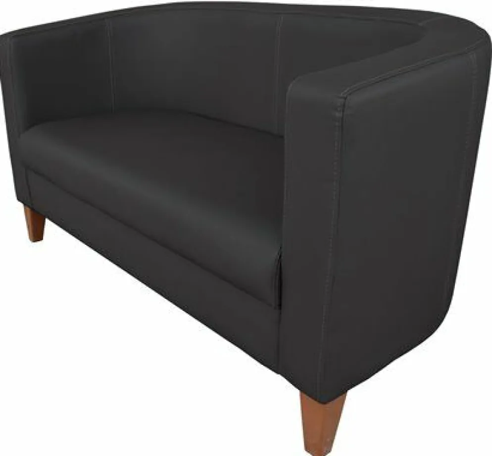 Lounge Cocktailsessel Lucy PRO Schwarz, 2 Sitzer 130 cm