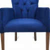Lounge Sessel Kapitone blau mit Armlehne