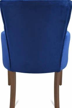 Lounge Sessel Kapitone blau mit Armlehne
