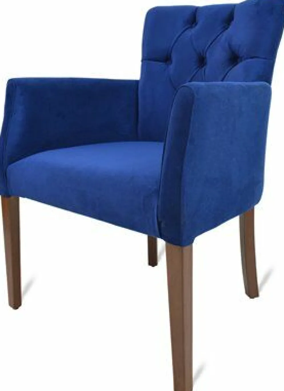 Lounge Sessel Kapitone blau mit Armlehne