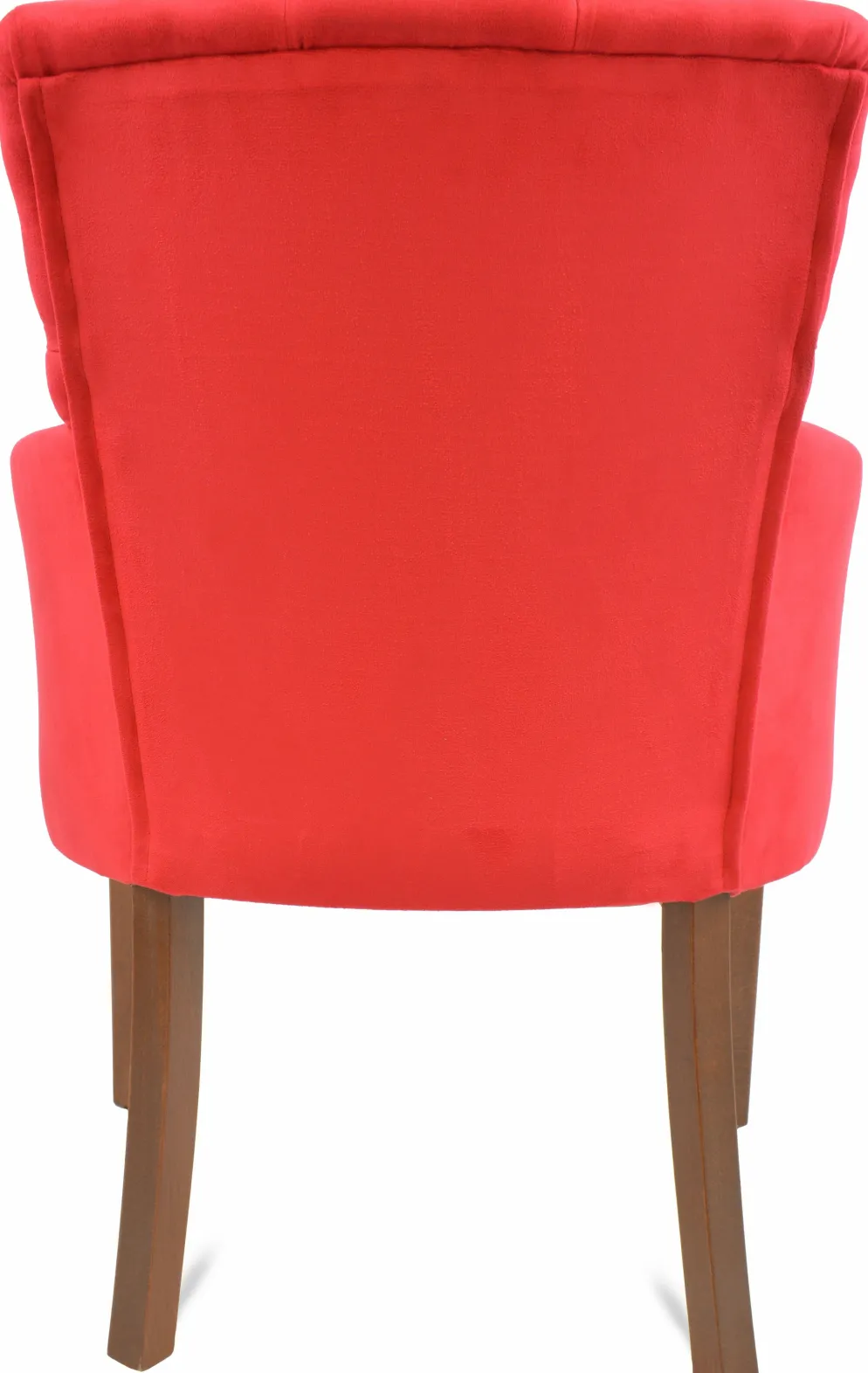 Lounge Sessel Kapitone rot mit Armlehne