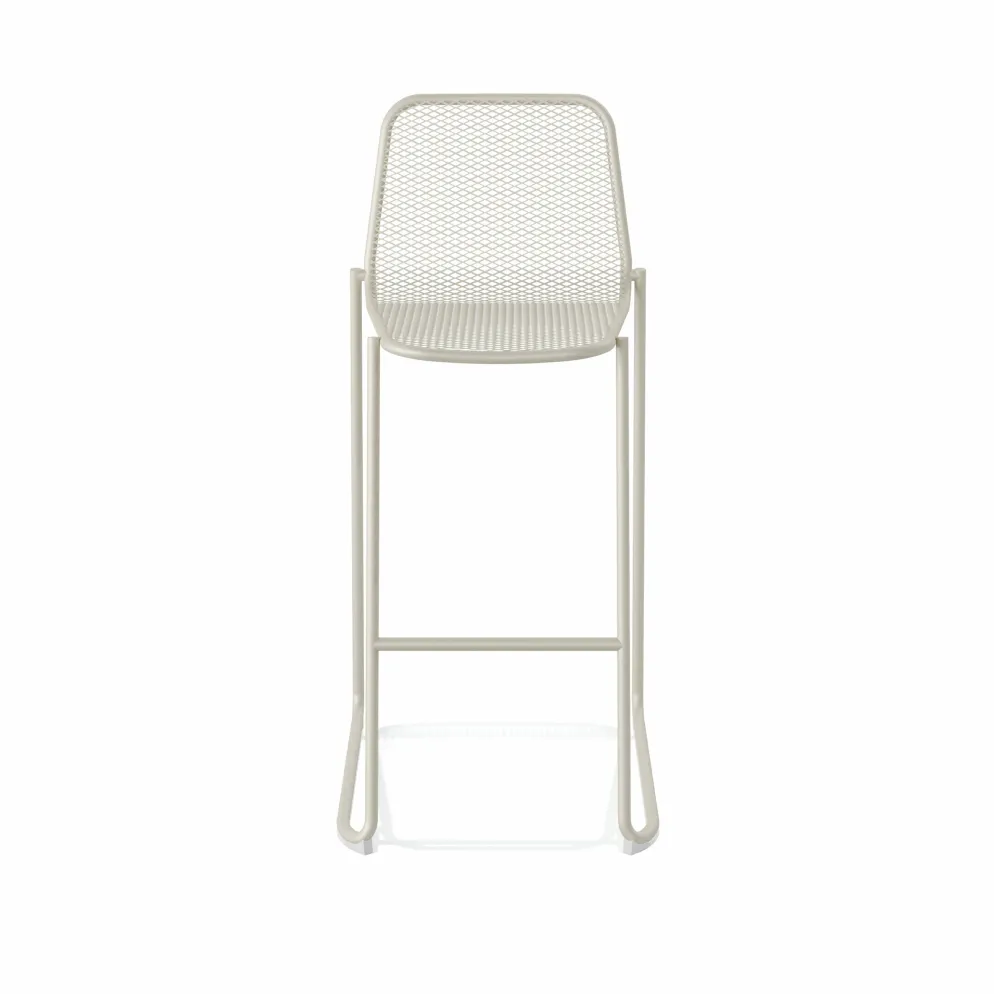 Mase Barhocker Metall stapelbar Beige