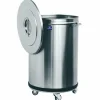 MASTRO Abfalleimer in Edelstahl auf Rädern, 50 Liter