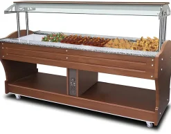 MASTRO Bainmarie-Buffet, Inselmodell, 6x GN 1/1, Breite 2200mm